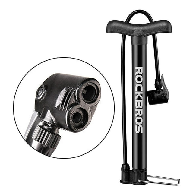 Bomba de neumático de bicicleta de pie Soledad Bomba de aire para bicicleta inflado de neumático negro