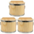 thumbnail image 3 of MLINS 3pcs Wooden Bucket Sushi Rice Container Cooked Rice Bucket Cooked Rice Barrel, 3 of 8
