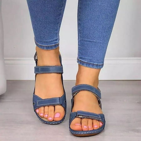 

Women Sandals Retro Summer Sandals With Heels Wedge Shoes For Women Slippers Heeled Summer Shoes Female Wedges A5