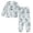 Soft Gray Leaves, variant on Fluffy Pajamas Set Fuzzy Winter Warm Pj Sets Pullover Tops and Long Pants Elegant and Simple Flowers X-Small