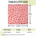 thumbnail image 2 of Red Strawberry Plants Fruit Pink Pattern Square Fitted Tablecloth with Elastic Edge,Square Table Cover,Washable Elastic Table Cover for Home Kitchen Party Decor 34"x34", 2 of 6