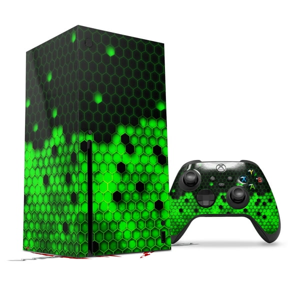 WraptorSkinz Skin Wrap compatible with the 2020 XBOX Series X Console and Controller HEX Green (XBOX NOT INCLUDED)