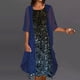 thumbnail image 2 of Vestidos Para Mujer Vestido Maxi Vestido Bohemio Media Manga Smock + Vestido Conjunto de Dos Piezas Hasta La Rodilla Vestido de Playa Odeerbi  ODB164435, 2 of 8