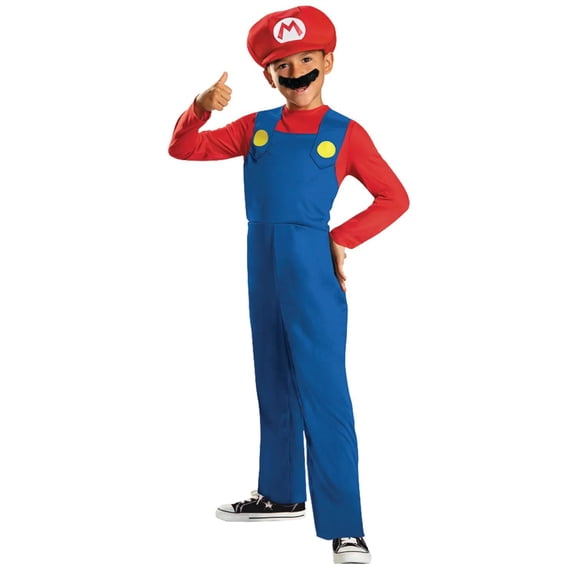 Disguise Boys' Classic Mario Jumpsuit Costume - Size 7-8