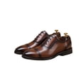 thumbnail image 2 of Leather Shoes Top Layer Cowhide Dress Men's Business Leather Shoes Genuine Leather Three-Joint Brock Carved British Style, 2 of 2