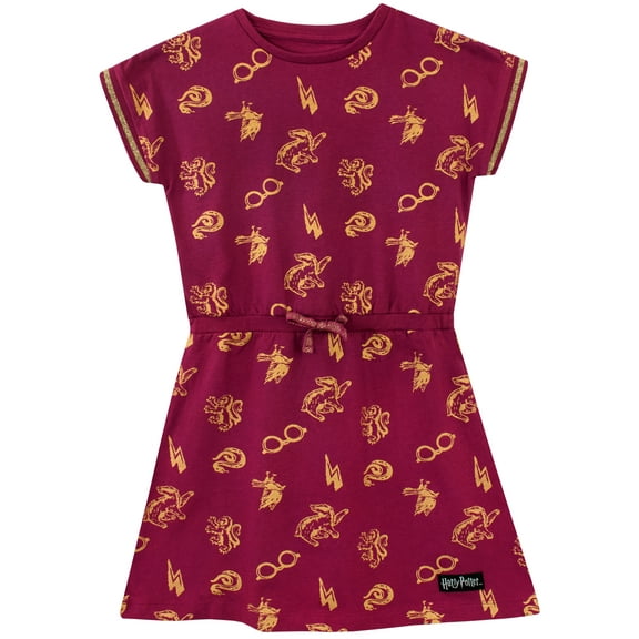 Harry Potter Girls Short Sleeve Dress Sizes 6-14