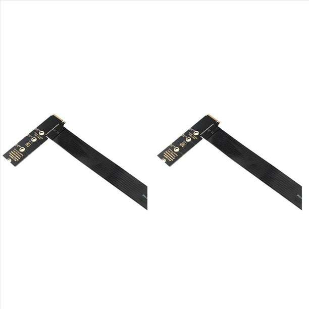 2X Tarjeta Elevadora con Cable de Extensión PCIE4.0 M.2 M Key NVME de Protocolo Dual para SSD NGFF M.2 PCI-e / M2 2230 2242 2260 2280:B