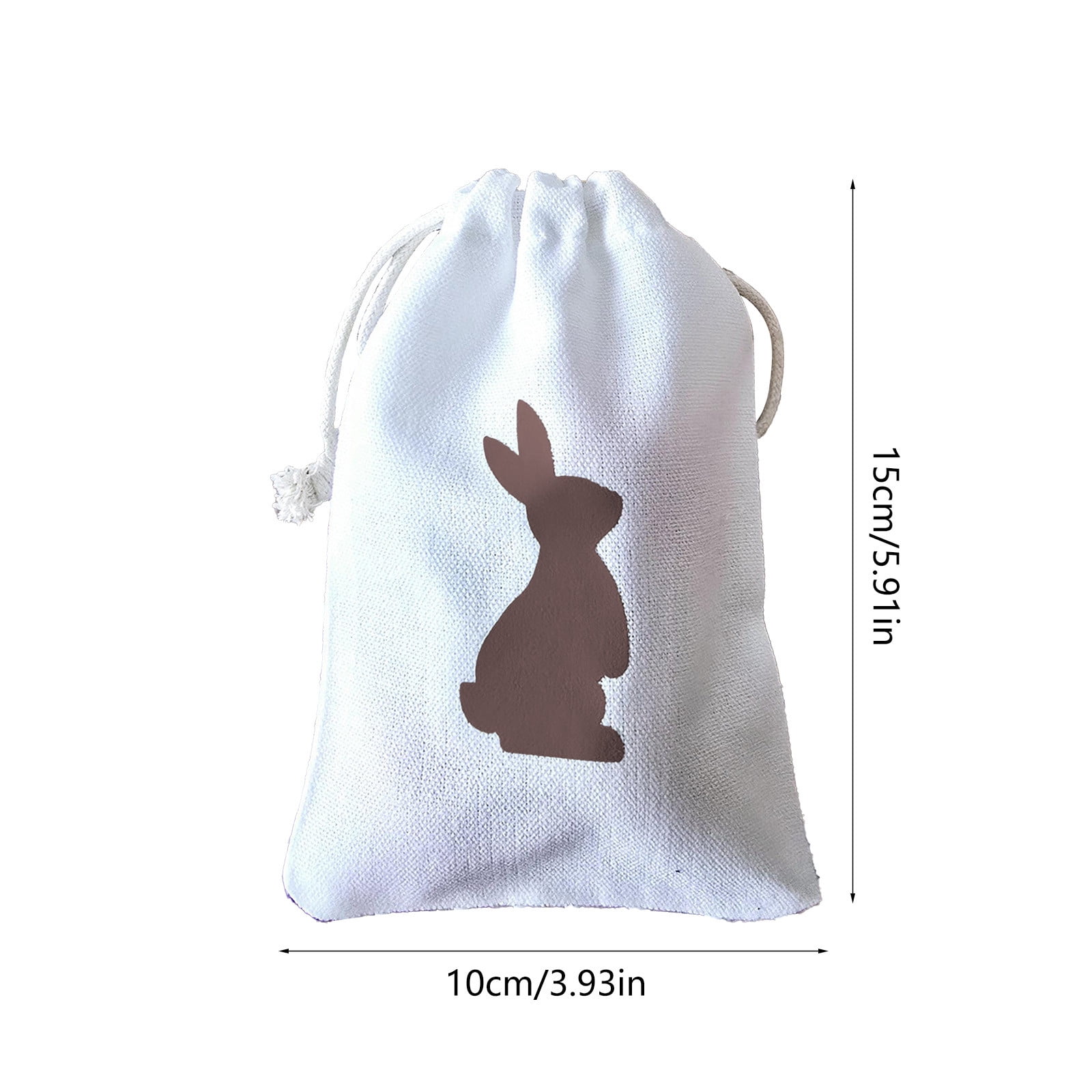 yulier Easter Bunny Gift Bag, Easter Candy Bag, Easter Drawstring Bag, Fabric Gift Pouch for Candy, Easter Party Favors
