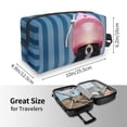 thumbnail image 3 of Uemuo Dog in Hairdresser Pattern Portable Toiletry Bags with Handle, Waterproof travel Make up Bags for Women, Large Capacity Travel Cosmetic Bags, 3 of 9