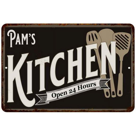 Pam's Kitchen Sign Metal Wall Decor Dift 8x12 208120019368