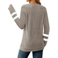 thumbnail image 4 of Fantaslook Womens Long Sleeve Tops Crewneck Sweatshirts Casual Color Block Tunic Tops Pullover, 4 of 8