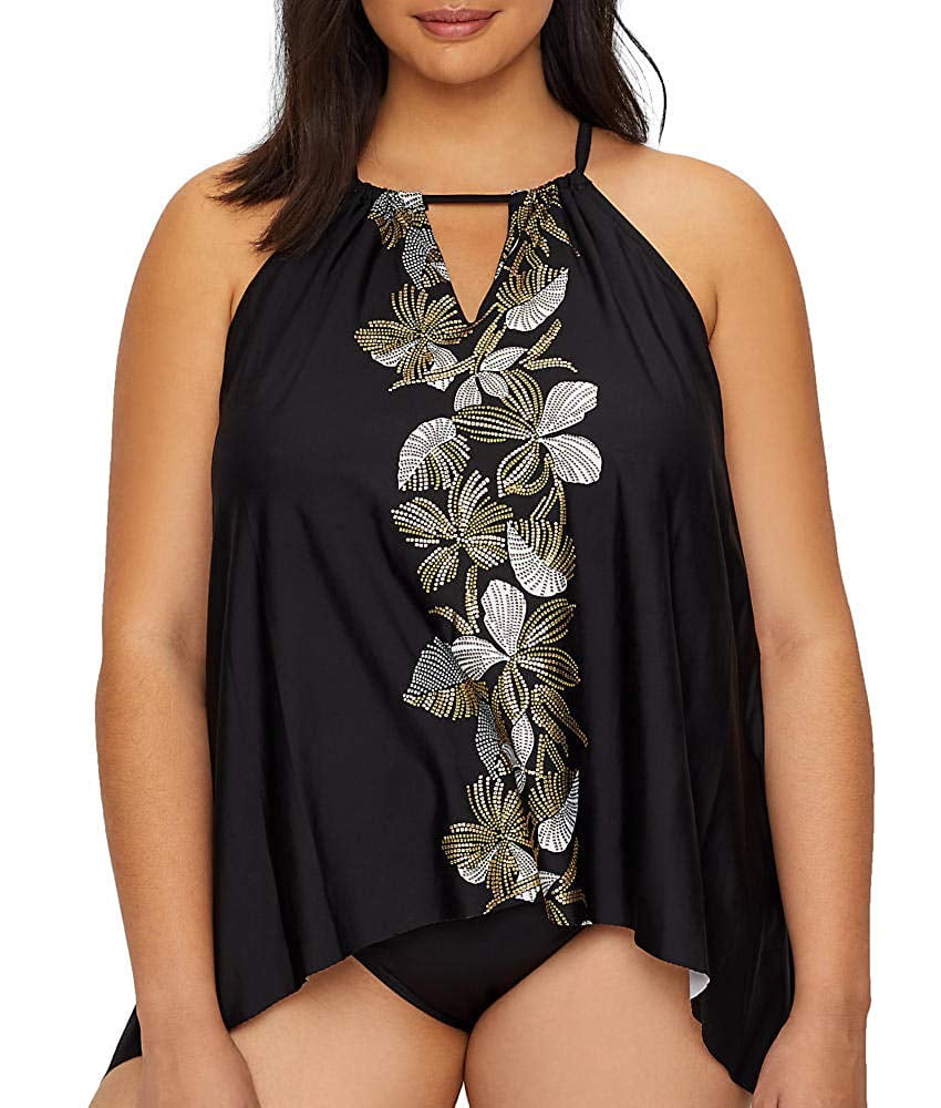 Miraclesuit Plus Size Petal to the Metal Tankini Top - Walmart.com