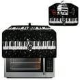 thumbnail image 2 of Renewold Toaster Oven Dust Cover with Accessory Pockets Dust Protection Easy Clean Microwave Oven Air Fryer Protector Case Kitchen Accessories, 20.5 x 16.5 x 10 Inches, Piano Keys Musical Notes, 2 of 7