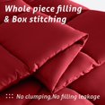 thumbnail image 4 of JUSTLET Luxury Solid Machine Washable Red Down Alternative Comforters, California King, 4 of 6
