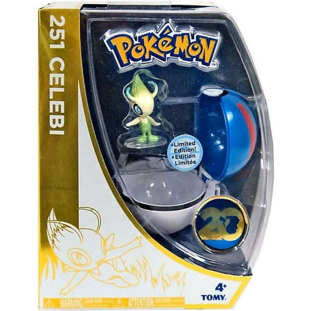 Pokemon TOMY Clip n Carry Pokeball Celebi Figure Set