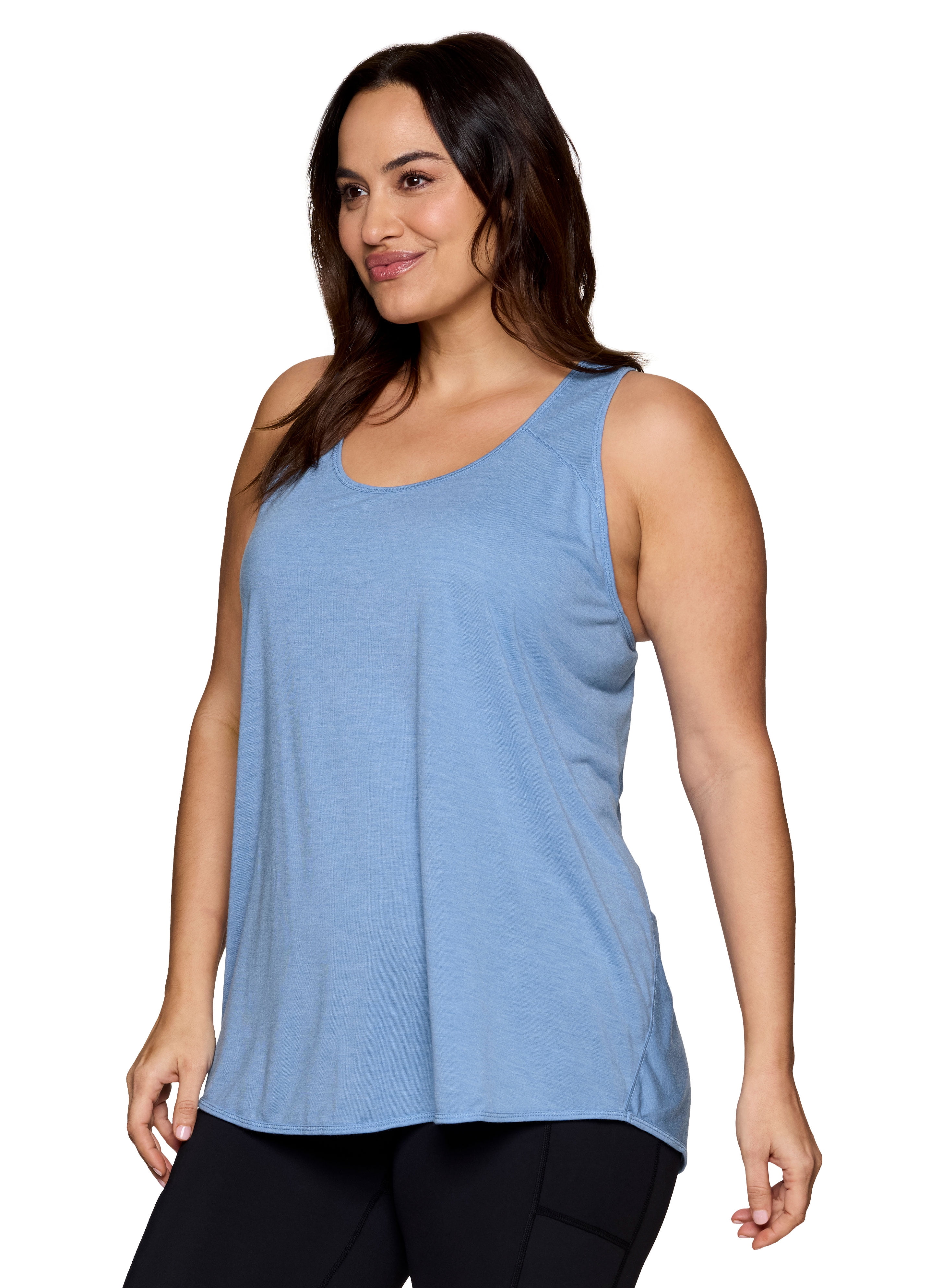 RBX Active Plus Size Women's Twist Back Soft Relaxed Tank Top Tunic 