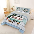 thumbnail image 2 of Catabedysis Modern 3D Camping Full Size Comforter Sets,Camper Print Bedding Comforter Set For Boys,Multicolor,Light Gray Reversible,3pcs,1 Comforter and 2 Pillowcases, 2 of 7