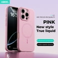 thumbnail image 2 of TECH CIRCLE for iPhone 16 Flexible TPU Magnetic Matte Solid Color Case Slim Shockproof Full Camera Protection Cover - Military Drop Proof Anti-Scratch Durable Silicone Protective,Pink, 2 of 7