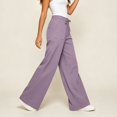thumbnail image 4 of JnLxul Wide Leg Pants for Women Elastic Waist Drawstring Loose Summer Casual Lightweight Pants with Pockets(X-Large,Purple), 4 of 7