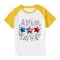 thumbnail image 7 of MKOSPLRT Kid's USA Star Stripes Fourth July Tee Shirts Short Sleeve Raglan Shirts Independence Day Crew Neck Tops Summer Savings Kids Clothes, 7 of 7