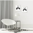 thumbnail image 3 of Gango Home Decor Modern Black And White Good and Bad Panda Adult/Teen Set; 2- 11" x 14" White Frames, 3 of 4