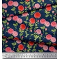 thumbnail image 3 of Soimoi Cotton Poplin Fabric Leaves & Chrysanthemum Floral Print Fabric by The Yard 56 Inch Wide, 3 of 3