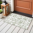 thumbnail image 2 of Pastoral Flowers Washable Area Rug 2 x 3 ft Light Green Flower Farmhouse Plant , Soft Non Slip Rugs Stain Repellent Indoor Felt Carpet for Living Dining Room Bedroom Home Office, 2 of 9