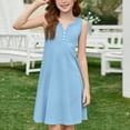 thumbnail image 2 of Girls Summer Sleeveless Dress Kid Princess Flower Beach Sundress for Girls Size 7-8, 2 of 6