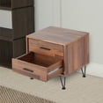 thumbnail image 5 of Benzara Contemporary 2 Drawers Wood Nightstand By Deoss, Brown, 5 of 5