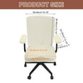 thumbnail image 2 of Office Chair Covers, 38-55cm Stretchable Computer Chair Slipcover, Cream White, 2 of 7
