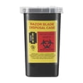 thumbnail image 1 of Sharp Container,Shar Bin 1L Tattoo Plastic Sharp Container Tattoo Medical Disposal Biohazard Needle Waste Box Safe Lock Container Tattoo Supplies (Black), 1 of 9