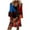 DT-Navy, variant on DailyTrove Women's Flag Print Fit & Flare Dress, Short Sleeve, Casual Beach & Cultural Event Wear, Lightweight , Contrast Hem