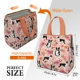 thumbnail image 3 of Boston Terrier Dog and Flower Florals Insulated Lunch Bag for Women & Adults,Large Portable Soft Cooler Lunch Bag,Thermal Food Storage Tote with Pearl Cotton,8.66L,8.75x5.75x9.5 Inch, 3 of 6
