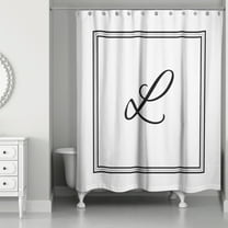 Creative Products Classic White Monogrammed Shower Curtain - L