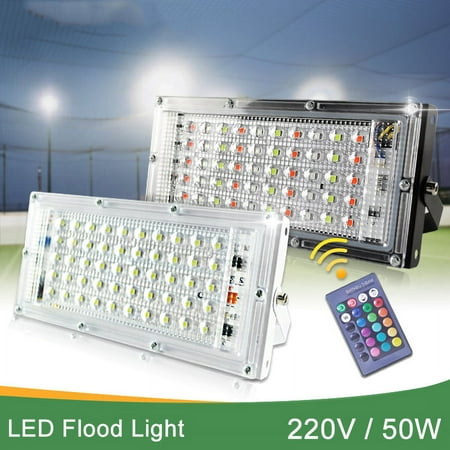 

Ledander Outdoor LED flood light street light reflector 50w waterproof IP65 wall light(Cold White)/2PCS