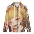 thumbnail image 4 of Himiko Toga Jacket Casual Oversized Hoodie Stylish Zipper Hooded Sweatshirt Warm Loose Outerwear 2XL, 4 of 8
