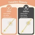 thumbnail image 4 of Daisy Pearl Necklace, Dainty Pearl Choker Necklace for Women as Flower Necklace Gift, 14K Gold Plated Stainless Steel Gold Necklaces as Birthday Gifts for Her Daisy Costume Gift, 4 of 5