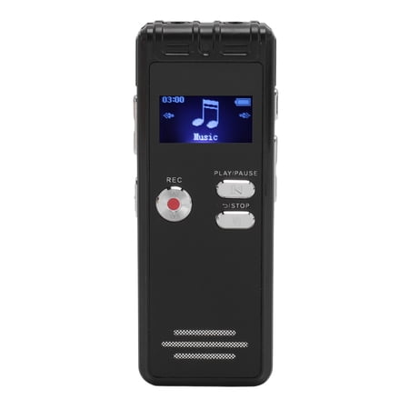 Digital Voice Recorder and MP3 Player for Lectures and Meetings, Professional Dictaphone Audio Recording Device with Crystal Clear Sound Playback, 16GB / 16 GB Capacity (5.91 in / 15.0 cm)