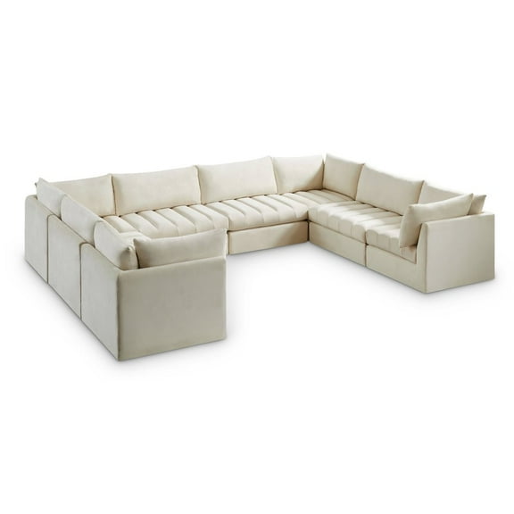 Meridian Furniture Jacob Cream Velvet Modular Sectional