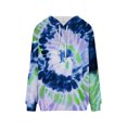 thumbnail image 5 of Women Plus Size Hoodies Tie-Dye Sweatshirts Loose Buttoned Pullover Long Sleeve Workout Sweatshirts with Pockets, 5 of 5