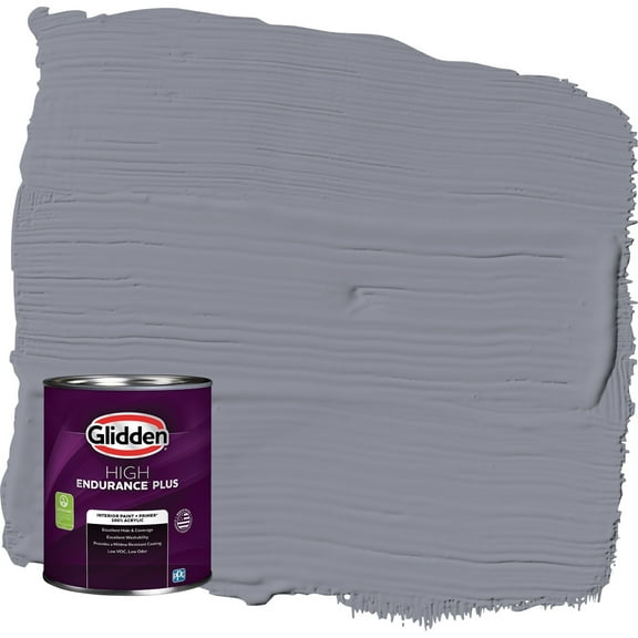Glidden HEP Flannel Pajamas / Grey Semi-Gloss Interior Paint with Primer, 1 Quart