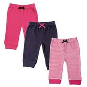 Luvable Friends 3-Pack Tapered Ankle Pants, Pink, 12-18 Months