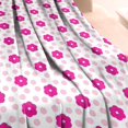 thumbnail image 3 of Pink Daisy Flower Polka Dots Pattern Blanket,Comfortable Soft Flannel Throw Blanket,All Season,Warm Lightweight Blankets for Sofa Bed Couch Living Room Chair,40"x50", 3 of 4