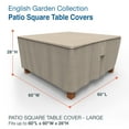 thumbnail image 4 of English Garden Square Patio Table Cover, 58"L x 58"W x 28"H, Brown / Beige / Brown, 4 of 8