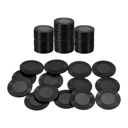 Uxcell 64 Pack Plastic Poker Chips 1 Inch Mini Bingo Chips Learning Counters Counting Counters Disks Markers Opaque Game Tokens for Game Play Math Counting Black Pattern