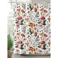 thumbnail image 2 of Fsddascl Thanksgiving Mushroom Shower Curtain Set - Standard 72" x 72" Washable Bathtub Curtain with 12 Hooks, Leaves Plants Country Rustic Waterproof Fabric Stall Shower Curtains for Bathroom, 2 of 6