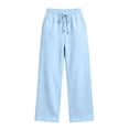 thumbnail image 4 of ClodeEU Women's Drawstring Wide Leg Sweatpants,Soft Casual Lounge Pants with Pockets ,Women's Plus XL, 4 of 8
