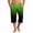 Green, variant on Men's Gradient Print 3/4 Length Pants Soft Cotton Blend Casual Beach Shorts Olive Green 3Xl