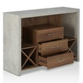 thumbnail image 3 of Pedesaan Wood Multi-Storage Buffet, Distressed Walnut, 3 of 5