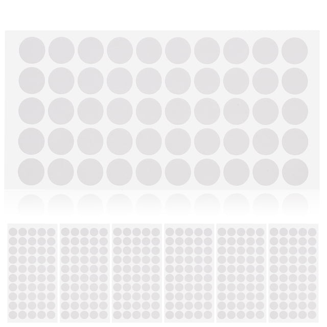 Shisuyan Round Acrylic Adhesive Dots 1 Set 0.4In Diameter Clear Design